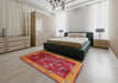 Traditional Red Oriental Rug in a Bedroom, tr58