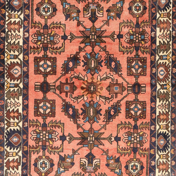 Machine Washable Traditional Sand Brown Rug, wshtr590