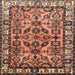 Square Traditional Sand Brown Persian Rug, tr590