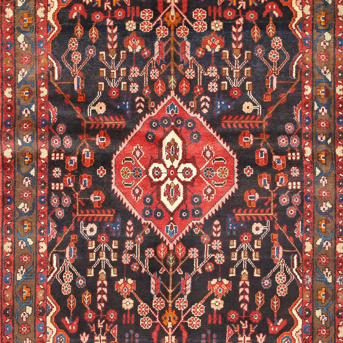 Machine Washable Traditional Dark Almond Brown Rug, wshtr591