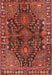 Machine Washable Traditional Red Rug, wshtr592