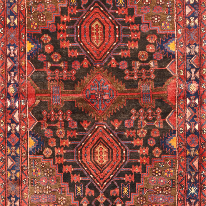 Machine Washable Traditional Red Rug, wshtr592