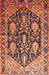 Machine Washable Traditional Mango Orange Rug, wshtr593