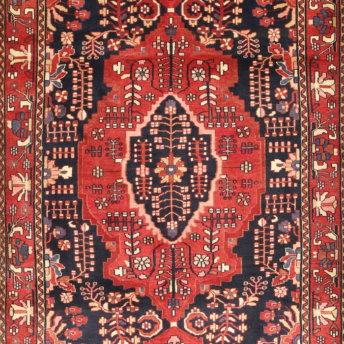 Machine Washable Traditional Rust Pink Rug, wshtr594