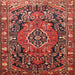 Square Traditional Rust Pink Persian Rug, tr594