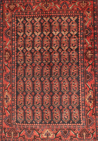 Machine Washable Traditional Sienna Brown Rug, wshtr596