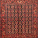 Square Traditional Sienna Brown Persian Rug, tr596