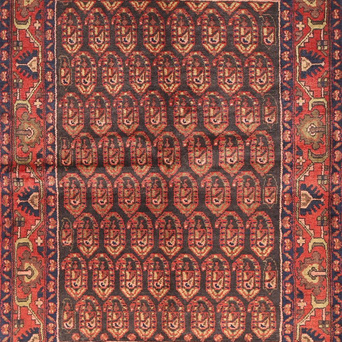 Machine Washable Traditional Gold Brown Rug, wshtr597