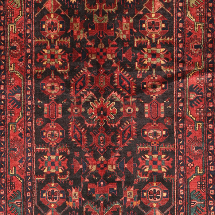 Machine Washable Traditional Sepia Brown Rug, wshtr598