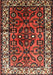 Machine Washable Traditional Saffron Red Rug, wshtr599