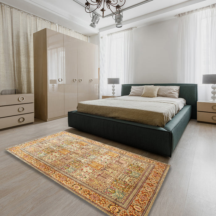 Traditional Red Persian Rug in a Bedroom, tr59
