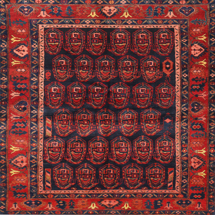 Square Traditional Reddish Brown Persian Rug, tr602