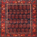 Square Traditional Reddish Brown Persian Rug, tr602