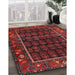 Machine Washable Traditional Sepia Brown Rug in a Family Room, wshtr602