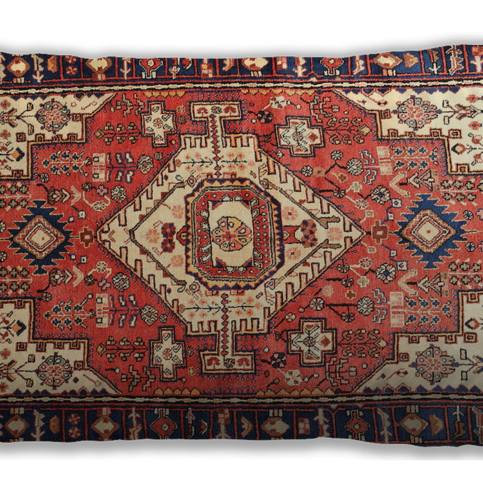 Traditional Classic Rectangular Saffron Red Lumbar Throw Pillow, 13 inch by 19 inch, lbtr603