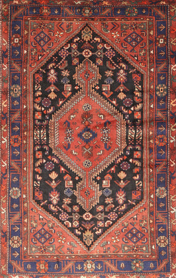 Machine Washable Traditional Rust Pink Rug, wshtr605