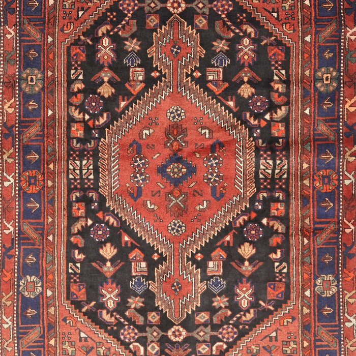 Machine Washable Traditional Rust Pink Rug, wshtr605