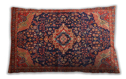 Traditional Classic Rectangular Copper Red Pink Lumbar Throw Pillow, 13 inch by 19 inch, lbtr606