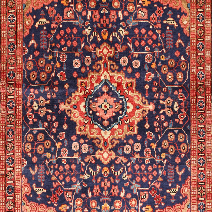 Traditional Copper Red Pink Persian Rug, tr606