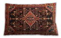 Traditional Classic Rectangular Saffron Red Lumbar Throw Pillow, 13 inch by 19 inch, lbtr607