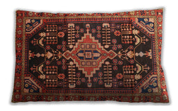 Traditional Classic Rectangular Saffron Red Lumbar Throw Pillow, 13 inch by 19 inch, lbtr607