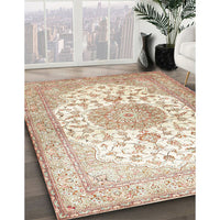 Traditional Light Gold Medallion Rug, tr60