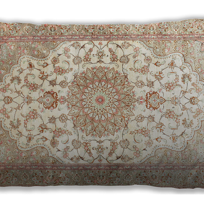 Traditional Classic Rectangular Light Gold Lumbar Throw Pillow, 13 inch by 19 inch, lbtr60