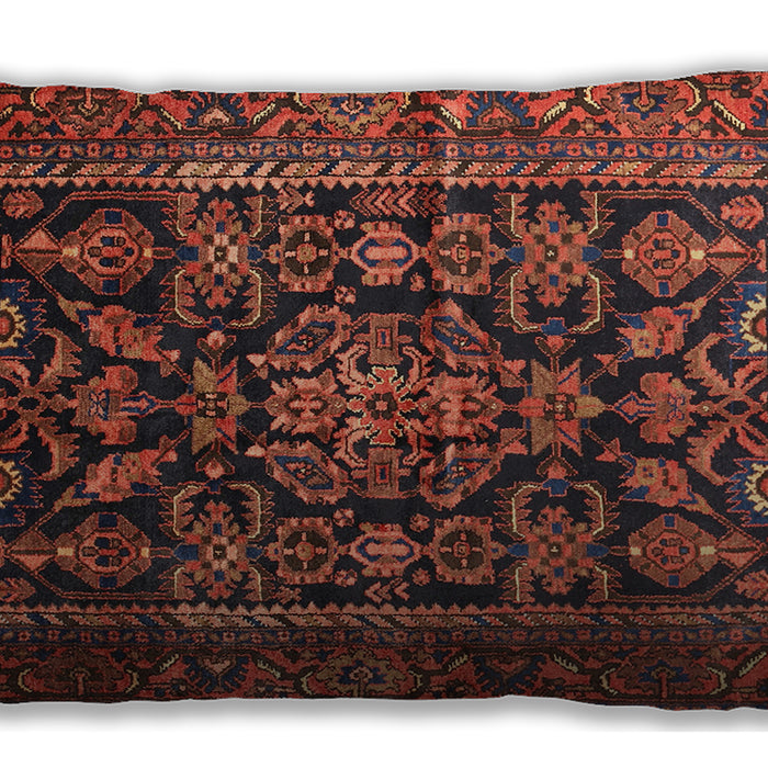 Traditional Classic Rectangular Saffron Red Lumbar Throw Pillow, 13 inch by 19 inch, lbtr610