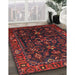 Traditional Red Persian Rug in Family Room, tr611