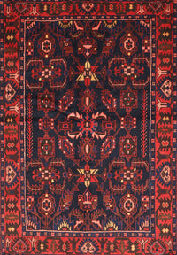 Machine Washable Traditional Tomato Red Rug, wshtr611