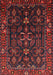 Machine Washable Traditional Tomato Red Rug, wshtr611