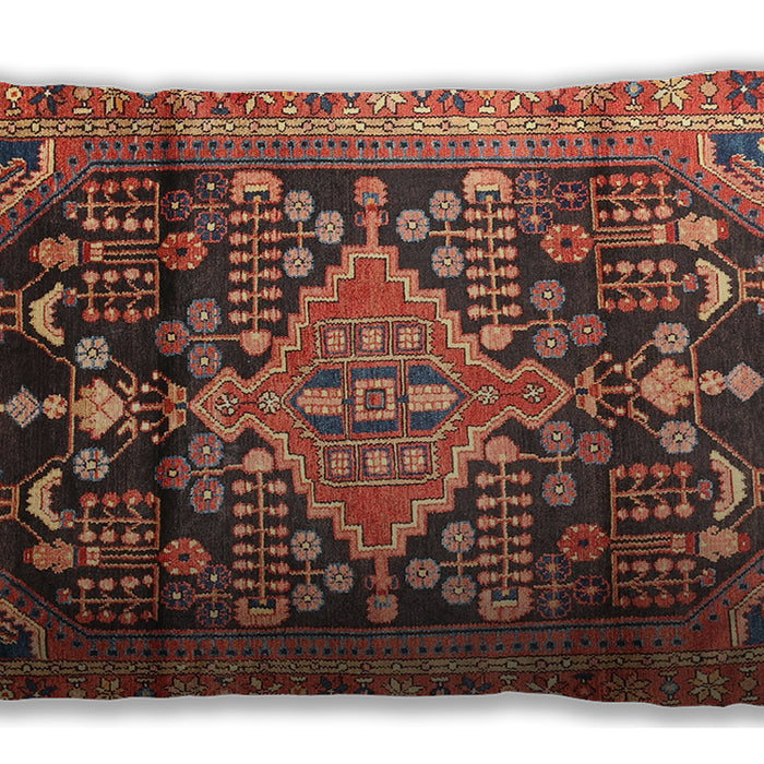 Traditional Classic Rectangular Saffron Red Lumbar Throw Pillow, 13 inch by 19 inch, lbtr612