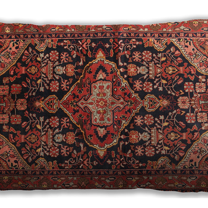 Traditional Classic Rectangular Saffron Red Lumbar Throw Pillow, 13 inch by 19 inch, lbtr613