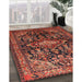 Machine Washable Traditional Saffron Red Rug in a Family Room, wshtr613