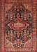 Machine Washable Traditional Saffron Red Rug, wshtr613