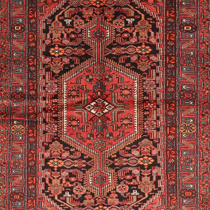 Machine Washable Traditional Tomato Red Rug, wshtr614