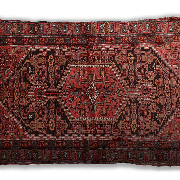 Traditional Classic Rectangular Tomato Red Lumbar Throw Pillow, 13 inch by 19 inch, lbtr614