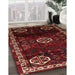 Traditional Reddish Brown Persian Rug in Family Room, tr617