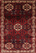 Machine Washable Traditional Sepia Brown Rug, wshtr617