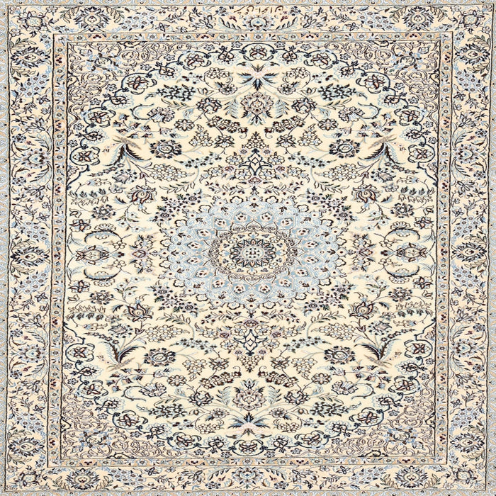 Square Traditional Gold Medallion Rug, tr618