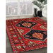 Traditional Reddish Brown Persian Rug in Family Room, tr619