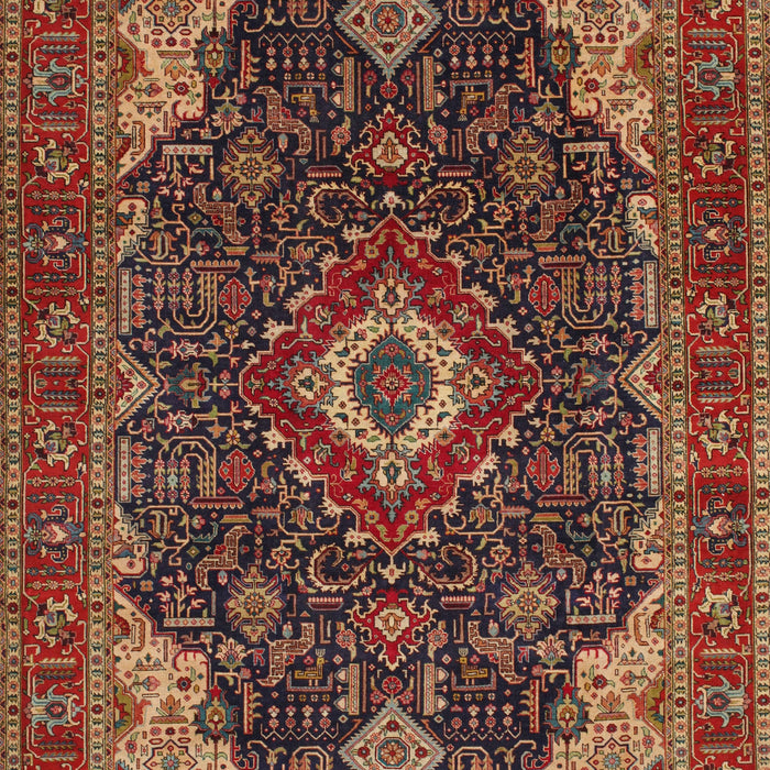 Traditional Saffron Red Medallion Rug, tr61