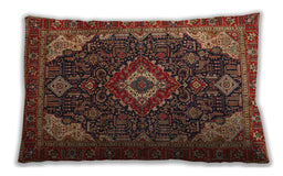 Traditional Classic Rectangular Saffron Red Lumbar Throw Pillow, 13 inch by 19 inch, lbtr61