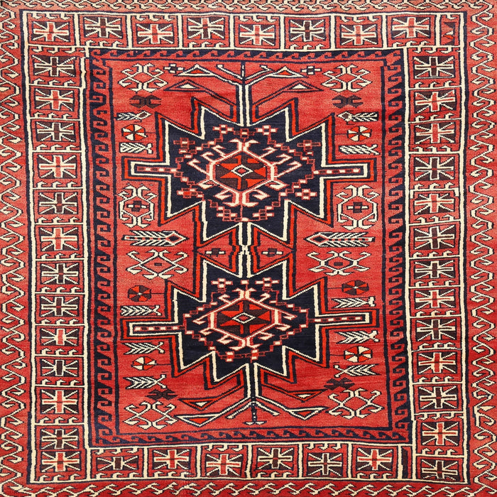 Round Machine Washable Traditional Orange Salmon Pink Rug, wshtr620