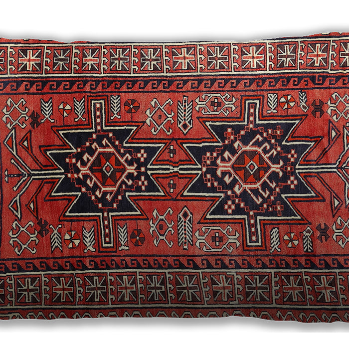 Traditional Classic Rectangular Orange Salmon Pink Lumbar Throw Pillow, 13 inch by 19 inch, lbtr620