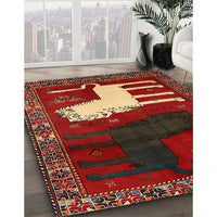 Traditional Brown Animal Rug, tr621