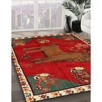 Traditional Red Animal Rug, tr622