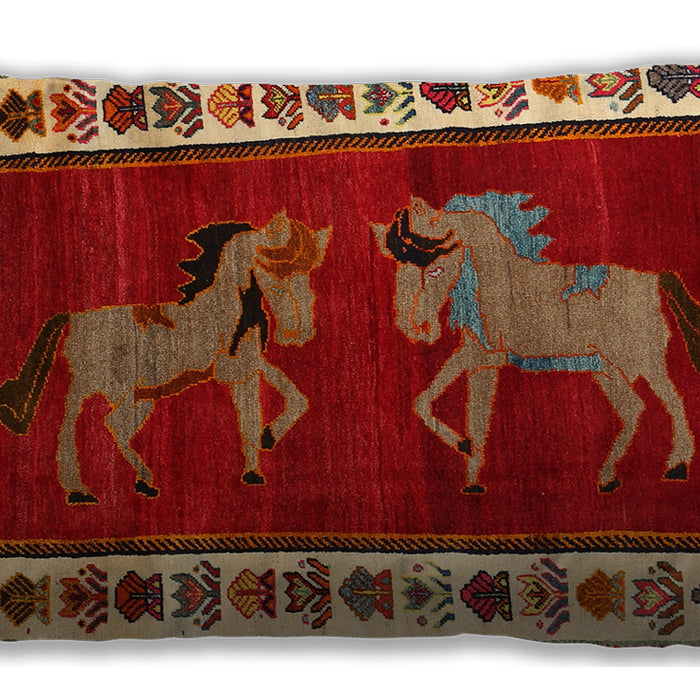 Traditional Classic Rectangular Red Lumbar Throw Pillow, 13 inch by 19 inch, lbtr623