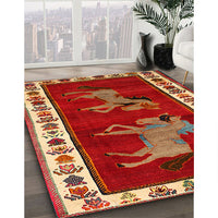 Traditional Red Animal Rug, tr623