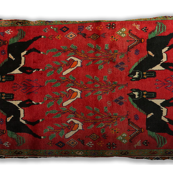 Traditional Classic Rectangular Red Brown Lumbar Throw Pillow, 13 inch by 19 inch, lbtr624